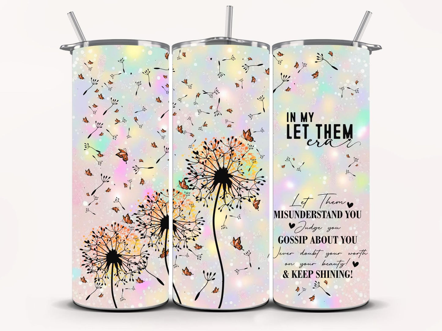 20oz Skinny Tumbler Lid & Straw in box Any Design