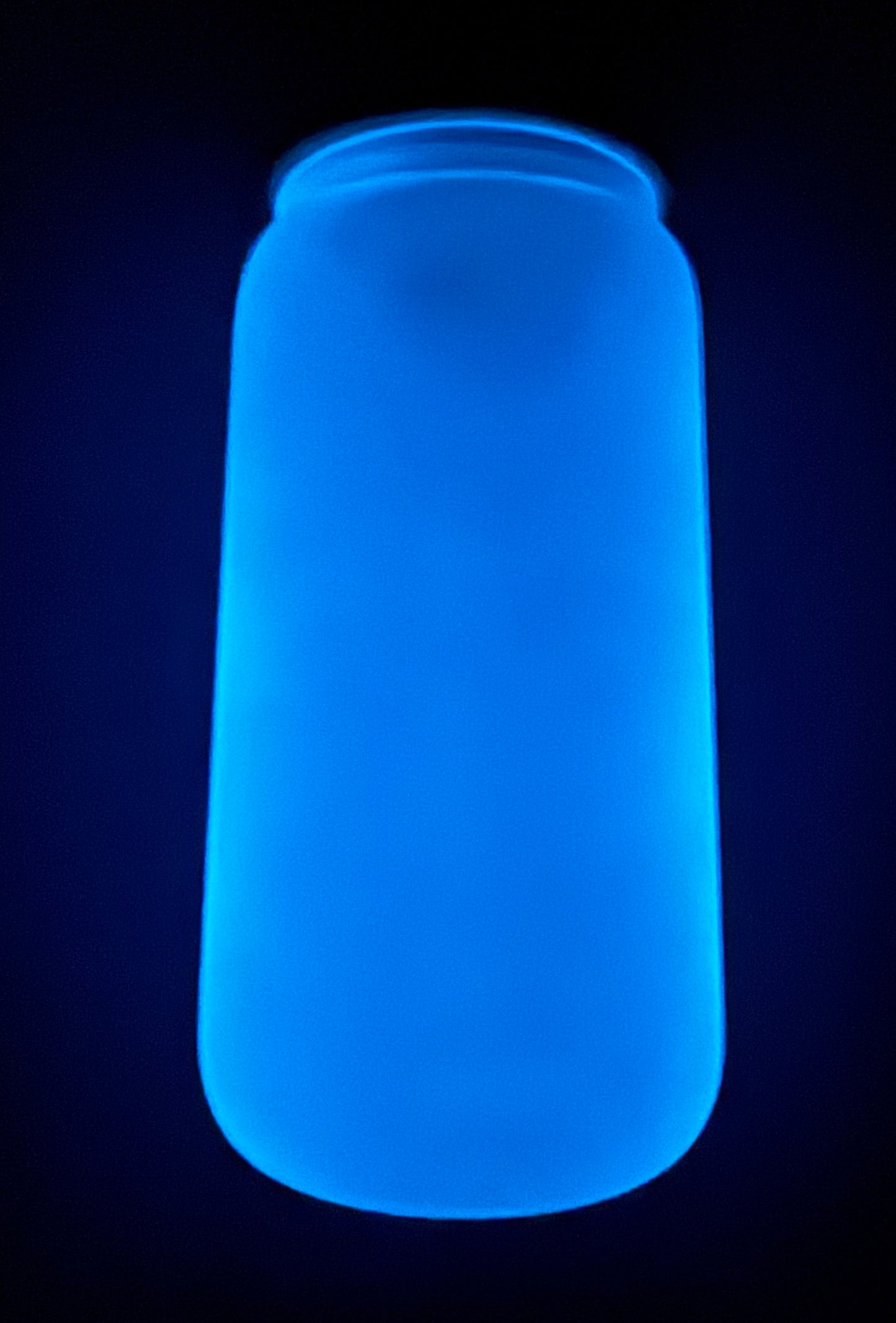 Choose your Design - 15oz Green or Blue Glow in the Dark Glass Tumbler Wooden Lid w/straw