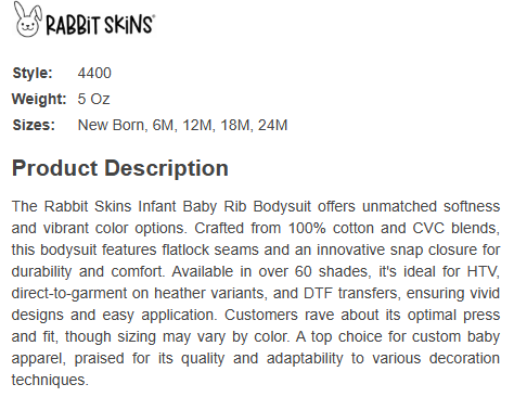 Infant Onesies NB thru 24M