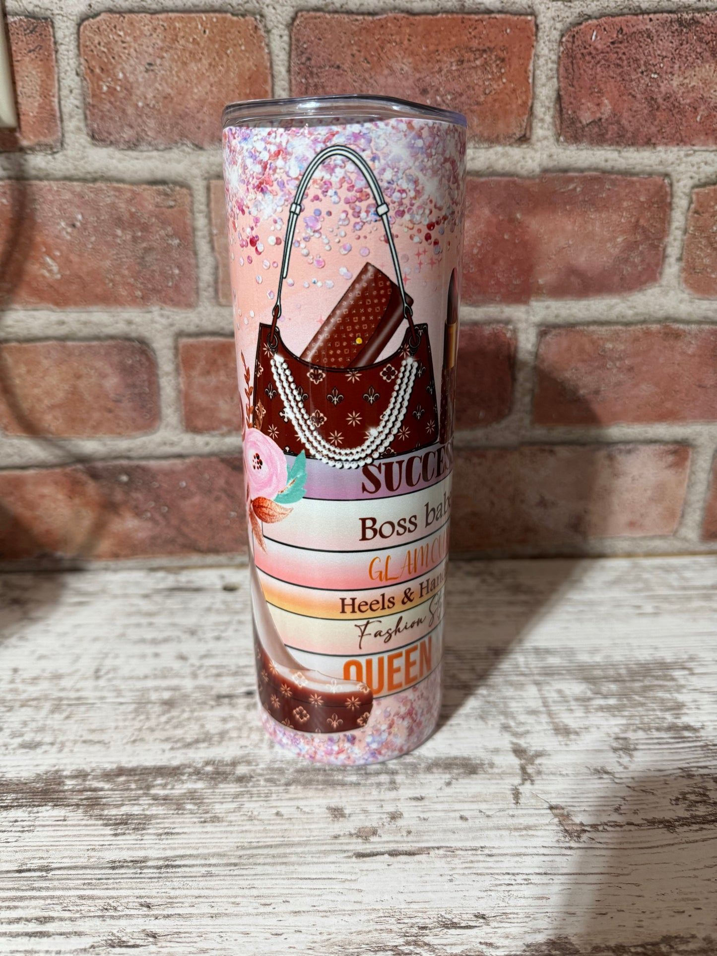 20oz Skinny Tumbler Lid & Straw in box Any Design