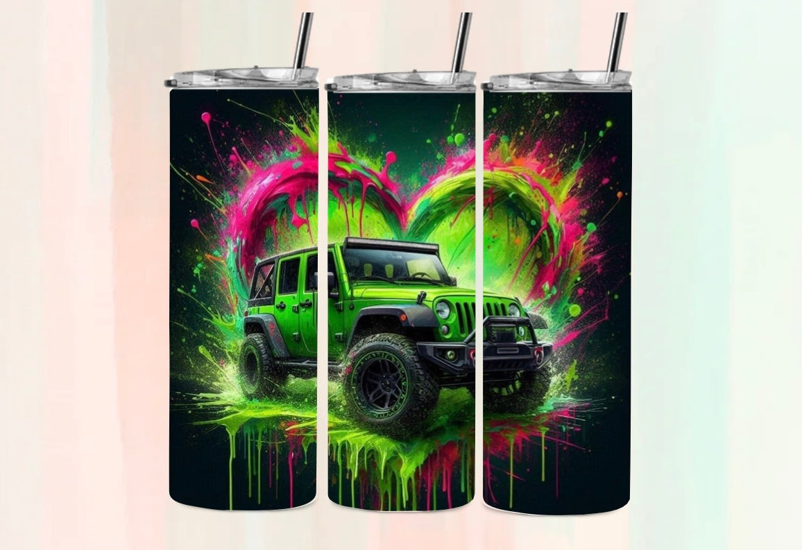 20oz Skinny Tumbler Lid & Straw in box Any Design