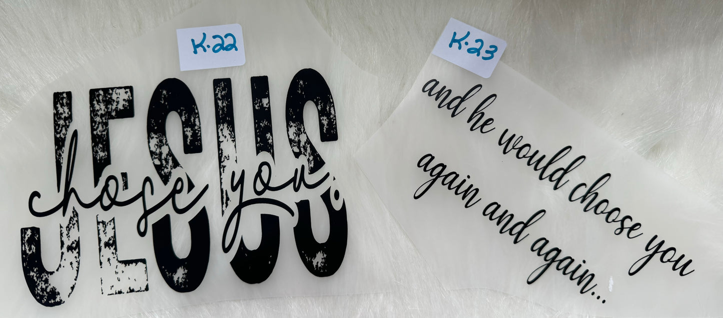 DTF Prints Kids 6" to 7"