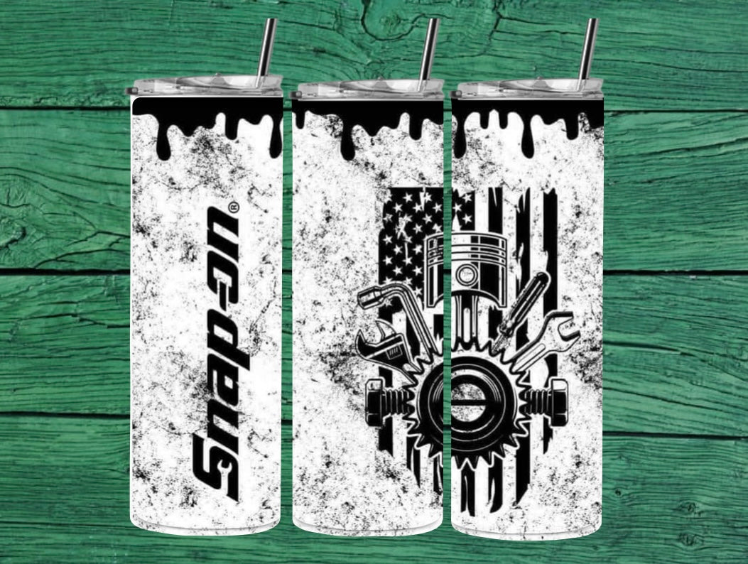 20oz Skinny Tumbler Lid & Straw in box Any Design