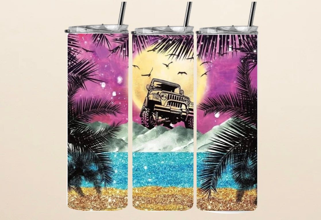 20oz Skinny Tumbler Lid & Straw in box Any Design