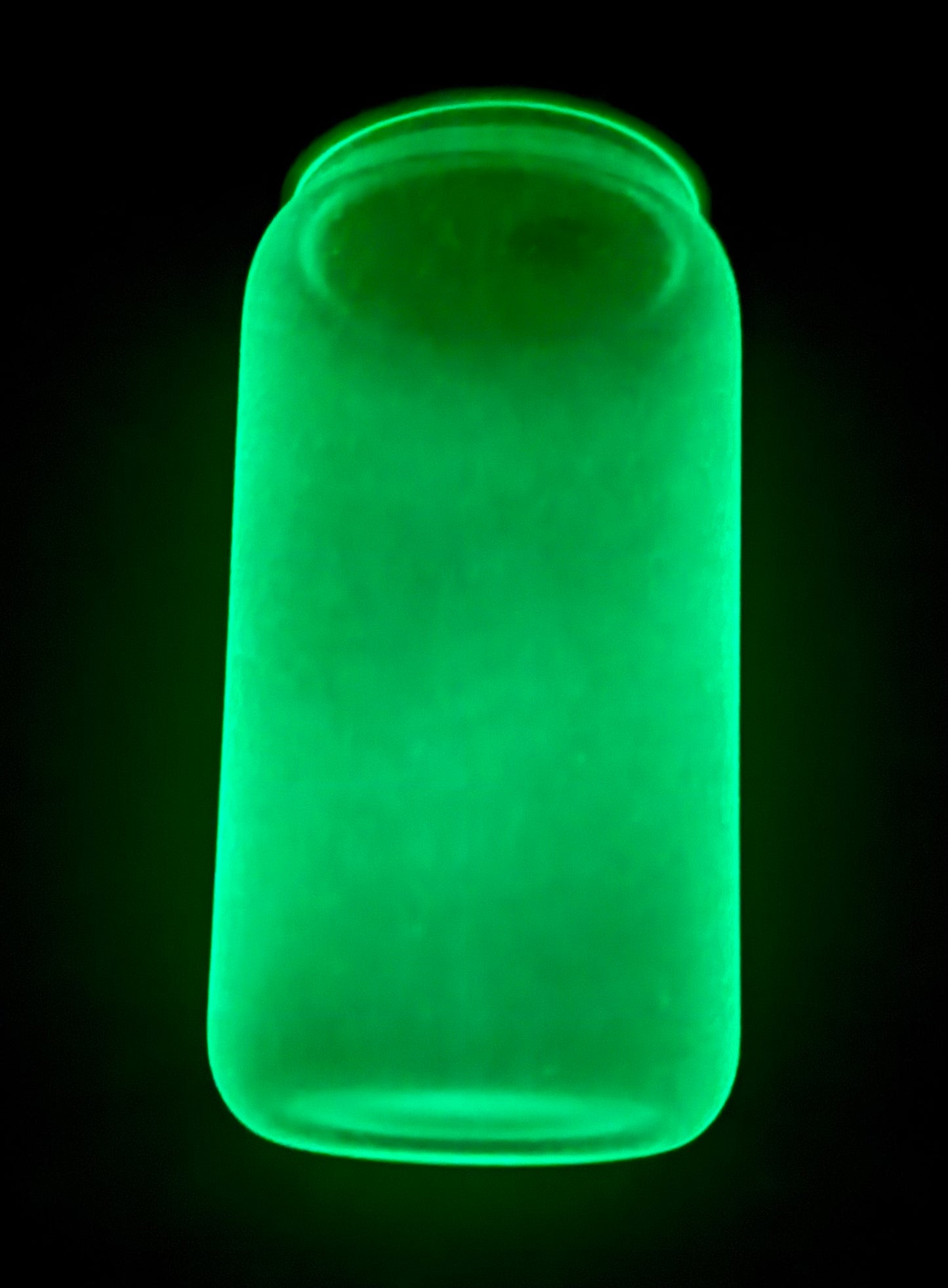 Choose your Design - 15oz Green or Blue Glow in the Dark Glass Tumbler Wooden Lid w/straw
